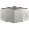 vidaXL Corner Planter Silver 60 x 60 x 35 cm Stainless steel