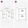 vidaXL File Cabinet Black 45.5 x 42 x 74.5 cm Cold-Rolled Steel