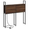 vidaXL Storage Headboard with Charging Station Brown oak 75 cm