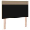 vidaXL LED Headboard Cappuccino 100 cm Faux Leather