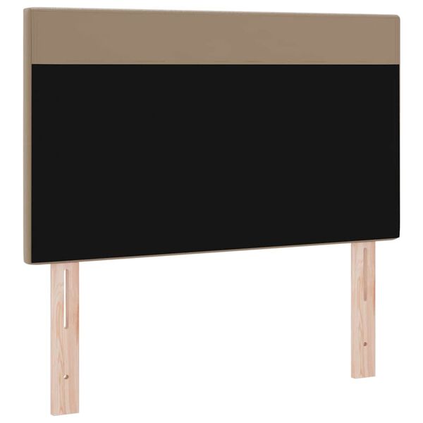 vidaXL LED Headboard Cappuccino 100 cm Faux Leather