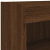 vidaXL TV Wall Cabinets with LED Lights 2 pcs Brown Oak 60x30x40 cm