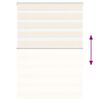 vidaXL Zebra Blind Marble Beige 100x150 cm Fabric Width 95.9 cm Polyester
