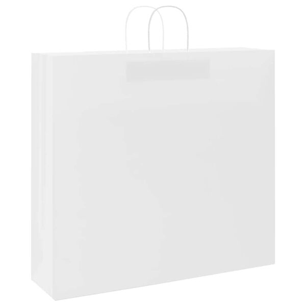 vidaXL Paper Bags 50 pcs with Handles White 54x15x49 cm