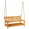 vidaXL Garden Swing Bench 2 -Seater 110 x 56 x 58.5 cm Natural