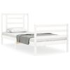 vidaXL Bed Frame without Mattress White 90x200 cm Solid Wood