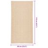 vidaXL Rug ZIZUR Beige 60x110 cm Jute Look Indoor and Outdoor