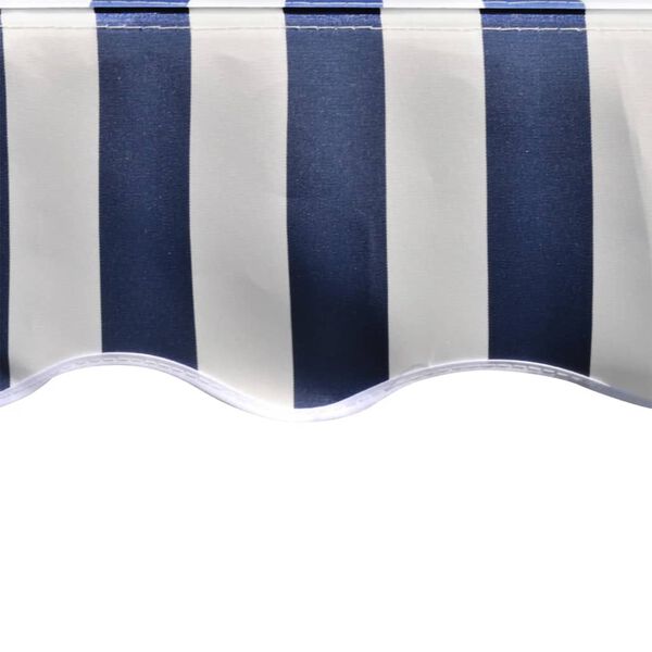 vidaXL Awning Top Sunshade Canvas Blue & White 450x300 cm