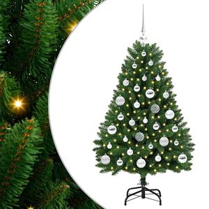 vidaXL Artificial Hinged Christmas Tree Green 120 cm PVC and Steel