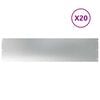 vidaXL Lawn Edgings 20 pcs 25x103 cm Galvanised Steel