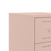 vidaXL Bedside Cabinet Pink 36x39x59 cm Steel