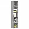vidaXL Book Cabinet Grey Sonoma 40x30x189 cm Engineered Wood