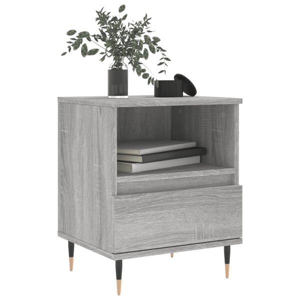 vidaXL Bedside Cabinets 2 pcs Grey Sonoma 40x35x50 cm Engineered Wood