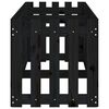 vidaXL Garden Raised Bed with Fence Design Black 200x50x50 cm Solid Wood Pine