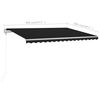 vidaXL Manual Retractable Awning with Posts 4x3 m Anthracite