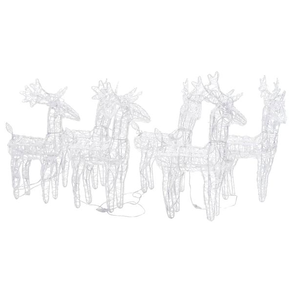 vidaXL Christmas Reindeers 6 pcs Multicolour 240 LEDs Acrylic