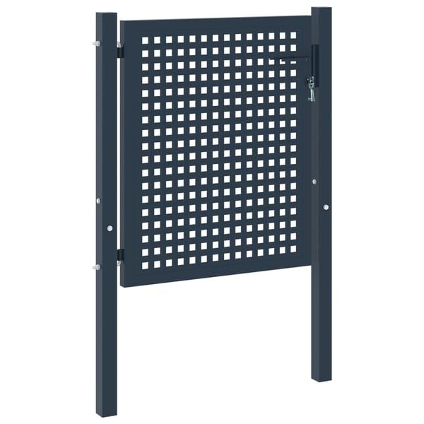 vidaXL Fence Gate Anthracite 102x75 cm Steel