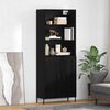vidaXL Highboard Black oak 69.5 x 34 x 180 cm Engineered Wood