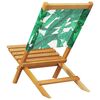 vidaXL Garden Chairs 2 pcs Leaf Pattern Solid Wood Acacia and Fabric