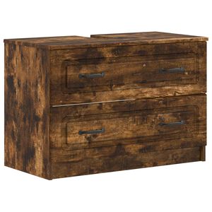 vidaXL Bathroom Sink Cabinet UTRECHT Smoked Oak 82 x 41x 56 cm