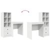 vidaXL Desk with Drawer 2 pcs White