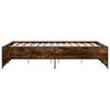 vidaXL Bed Frame without Mattress Smoked Oak 140x190 cm