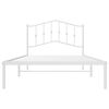 vidaXL Metal Bed Frame without Mattress with Headboard White 100x200cm