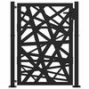 vidaXL Garden Gate Black 100x125 cm Steel Light Design