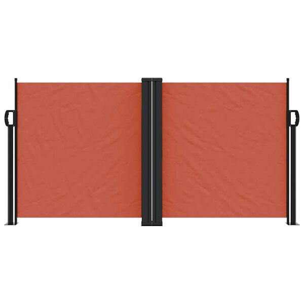 vidaXL Retractable Side Awning Terracotta 120x600 cm