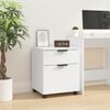 vidaXL Mobile File Cabinet with Wheels White 45x38x54 cm Engineered Wood