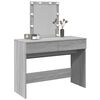vidaXL Dressing Table with LED Grey Sonoma 100x40x130 cm