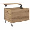 vidaXL Coffee Table Artisan Oak 60 x 44.5 x 45 cm Engineered Wood