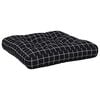 vidaXL Pallet Cushion Black Check Pattern 58x58x10 cm Oxford Fabric