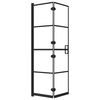 vidaXL Folding Shower Enclosure ESG 80x140 cm Black
