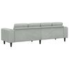 vidaXL Sofa Set Light grey Velvet
