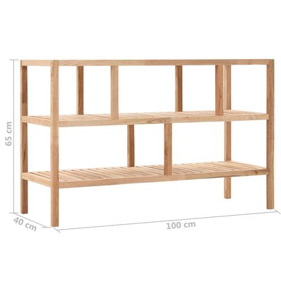 vidaXL Bathroom Shelf Solid Walnut Wood 100x40x65 cm
