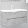 vidaXL Bathroom Furniture Set Concrete Grey Engineered Wood