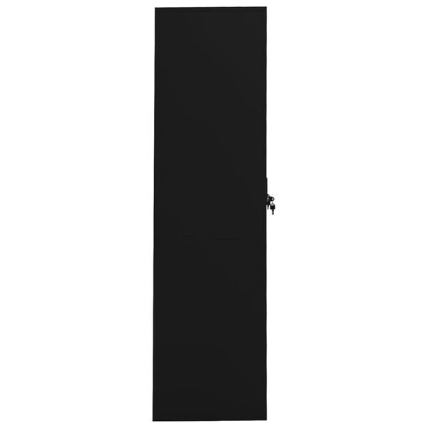 vidaXL Wardrobe Black 80x50x180 cm Steel