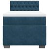 vidaXL Box Spring Bed with Mattress Dark Blue 90x200 cm Velvet
