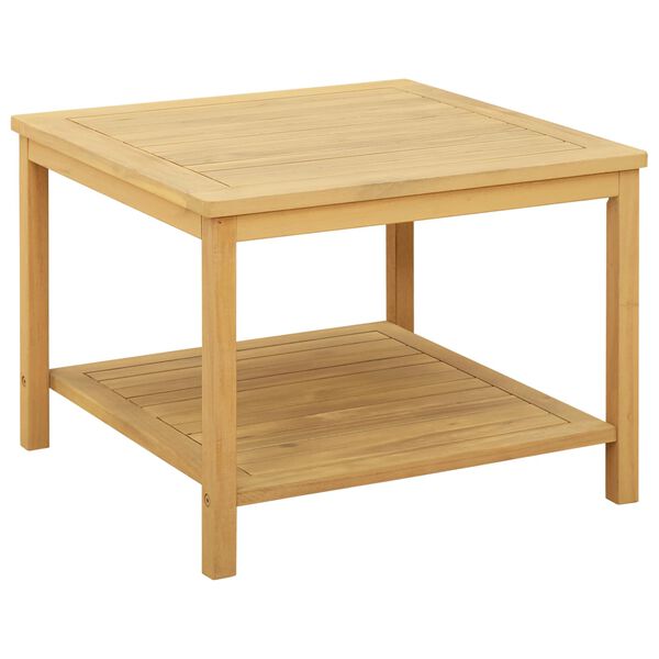 vidaXL Side Table Oil Natural 60 x 60 x 45 cm Solid Acacia Wood
