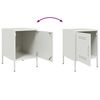 vidaXL Bedside Cabinet White 36x39x50.5 cm Steel
