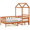vidaXL Day Bed Set 2 pcs Wax Brown Solid Pine Wood