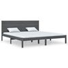 vidaXL Bed Frame without Mattress Grey 200x200 cm Solid Wood Pine