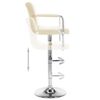 vidaXL Bar Stools 2 pcs Cream Faux Leather