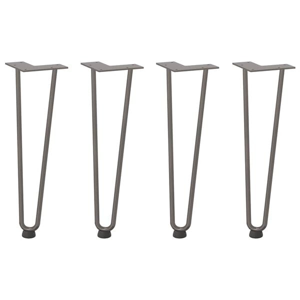 vidaXL Hairpin Legs for Coffee Table 4 pcs Natural Steel 42 cm Solid Steel