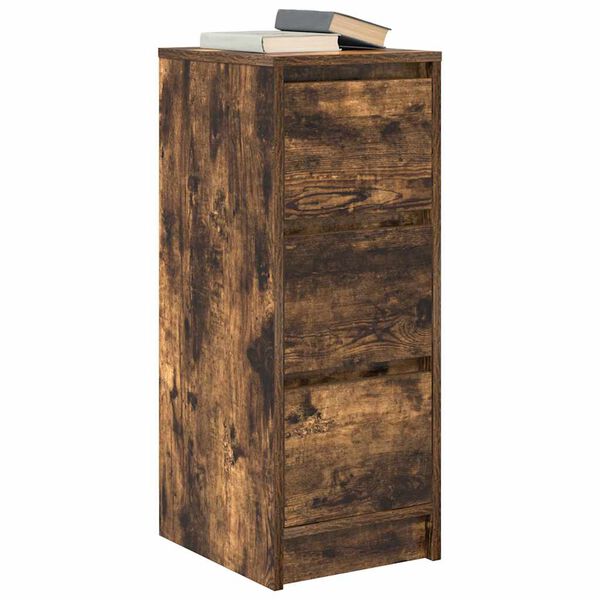 vidaXL Sideboard Smoked Oak 29.5x34x76 cm Engineered Wood