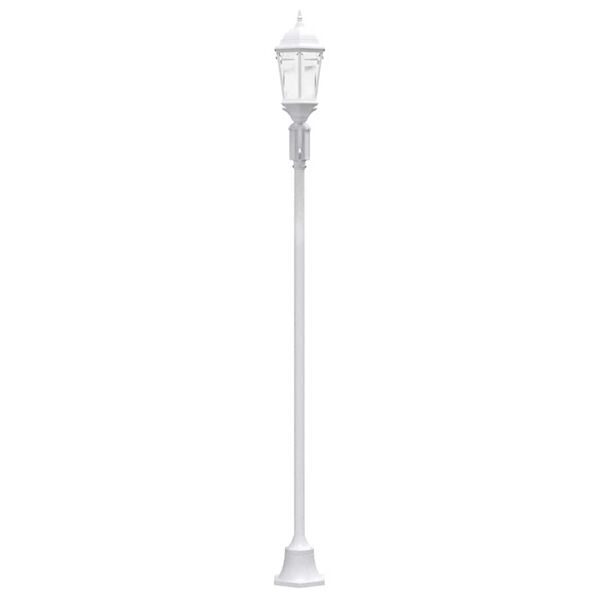 vidaXL Garden Light Post White Aluminium and Glass
