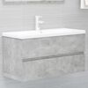vidaXL 2 Piece Bathroom Furniture Set Concrete Grey Engineered Wood
