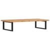 vidaXL Basin Shelf | Light brown, Black | Solid oak wood | Large