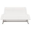 vidaXL Sun Lounger White 205x80x31.5 cm Solid Wood Pine